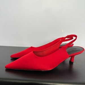 H&M Vibrant Red Slingback Heels